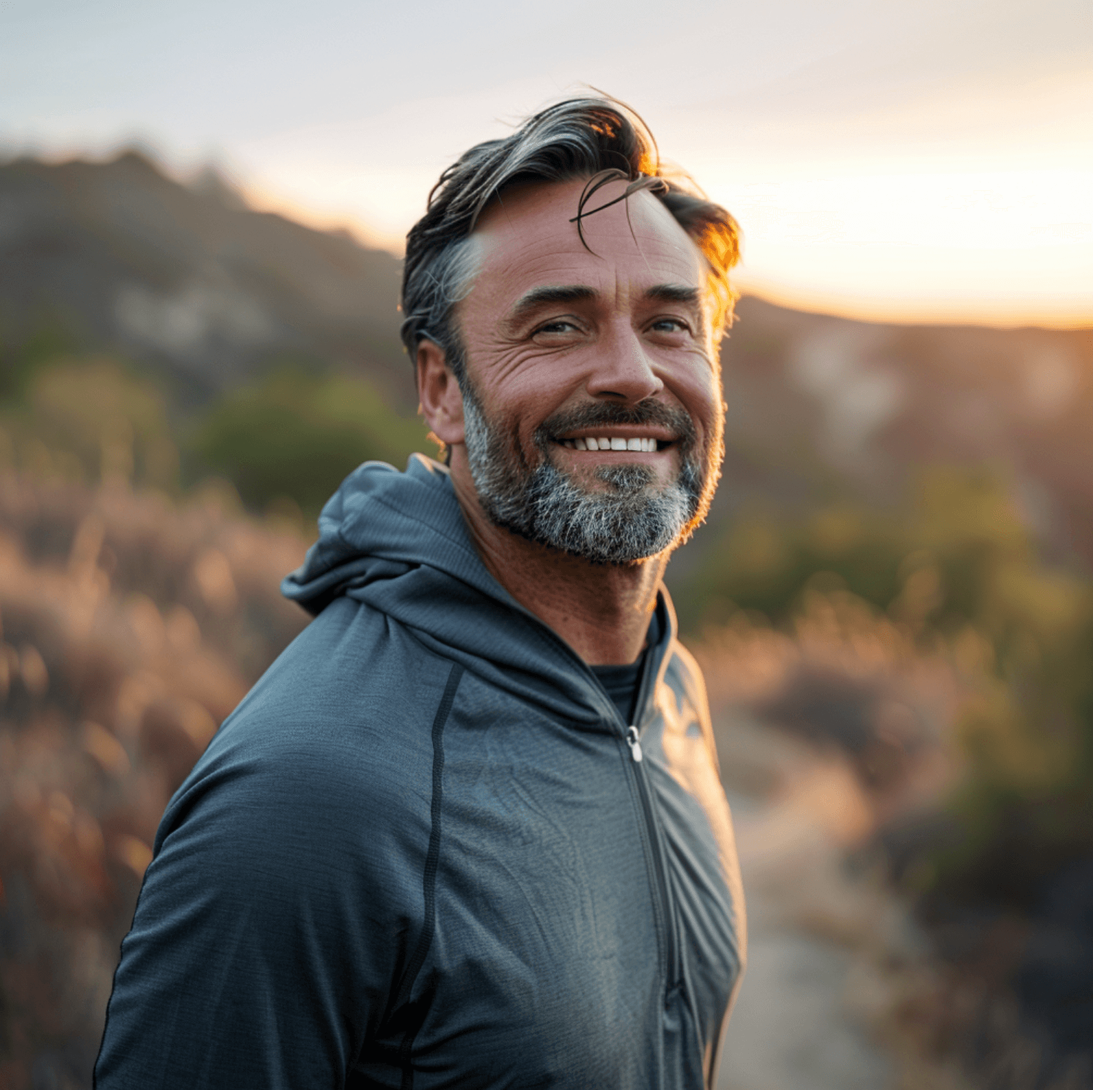 Happy fit man